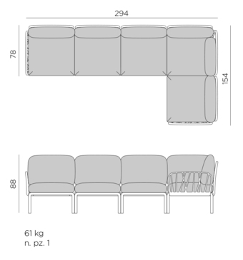 Nardi Komodo 5 Sofa