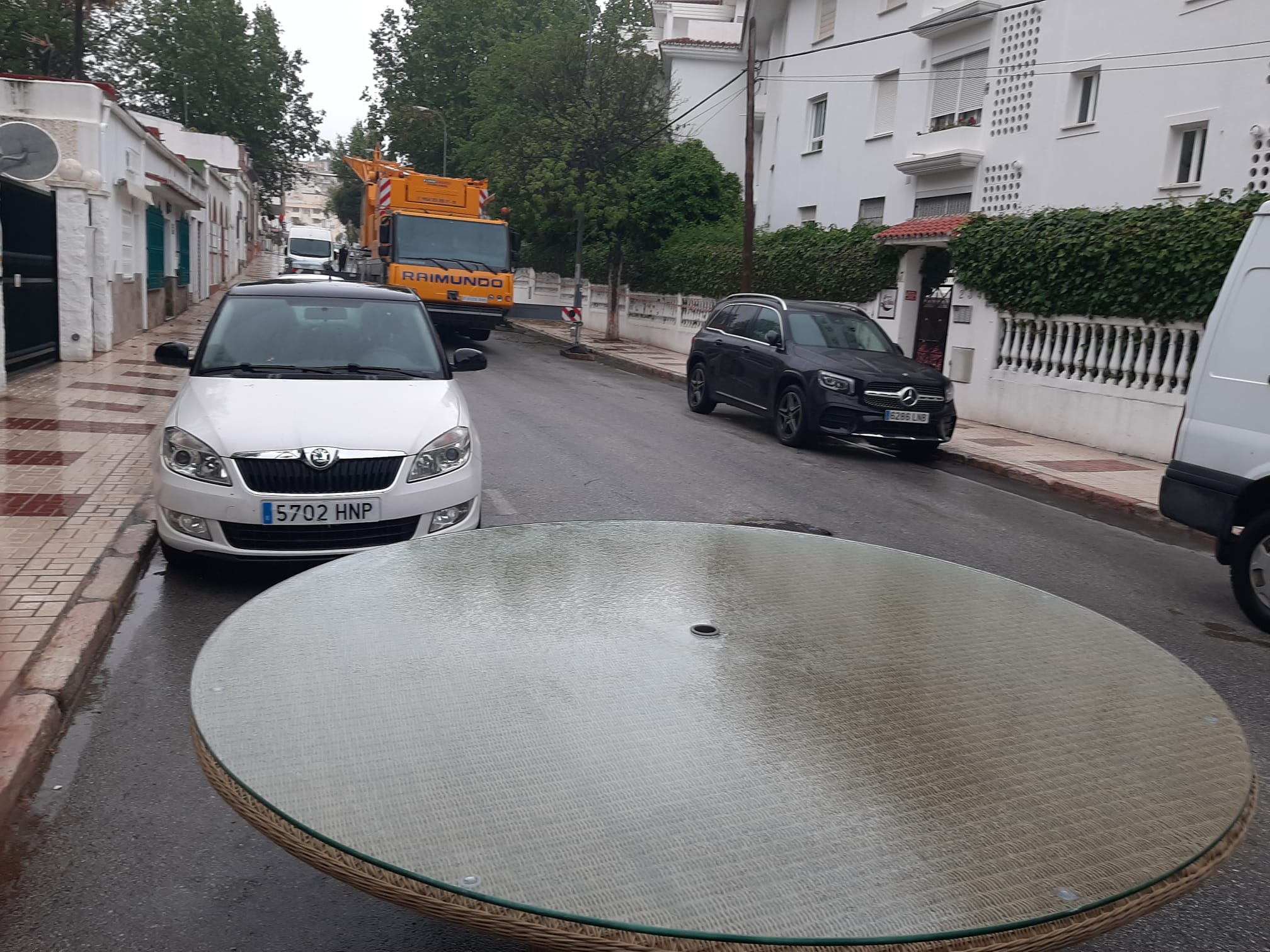 This 220cm Amber table with 10mm glass top was safely delivered today. Albeit challenging, not impossible :-) 
 www.fave... » Outdoor Furniture Fuengirola, Costa Del Sol, Spain