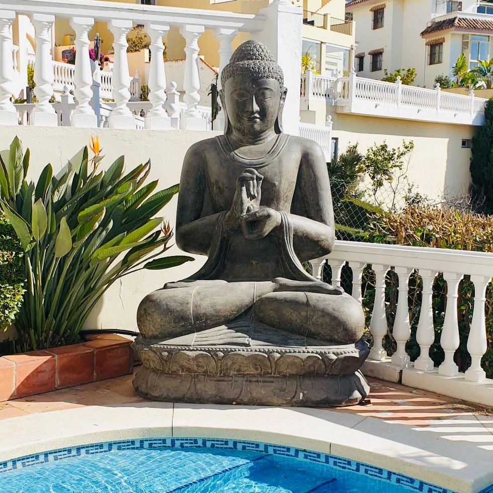 This large Buddha was recently delivered to a Dutch family in Riviera del Sol. 
 Favells, always here to help our custom... » Outdoor Furniture Fuengirola, Costa Del Sol, Spain
