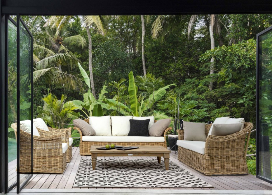 The extremely comfortable Pamplona sofa set is the perfect way to relax. 
 Rattan frame and mango wood feet. In stock no... » Outdoor Furniture Fuengirola, Costa Del Sol, Spain