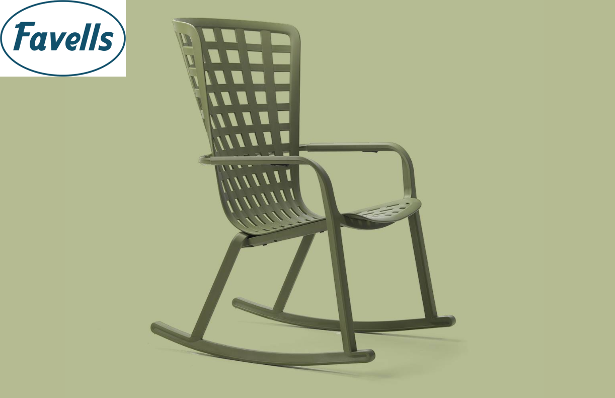 Nardi´s Folio Rocking is the relaxing and stylish rocking chair for outdoor use made of fiberglass resin, with a perfora... » Outdoor Furniture Fuengirola, Costa Del Sol, Spain