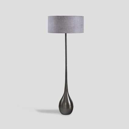 Elegant Floor lamp from Dialma Brown, cast aluminium, burnished iron finish. Round grey fabric lampshade.
 Dimensions H.... » Outdoor Furniture Fuengirola, Costa Del Sol, Spain