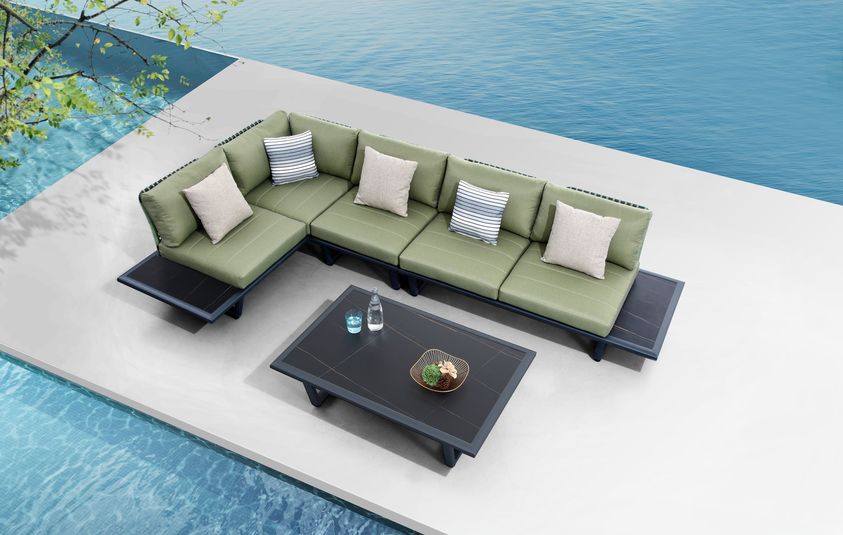 The elegant Sophia 2.0 green sofa set For more information