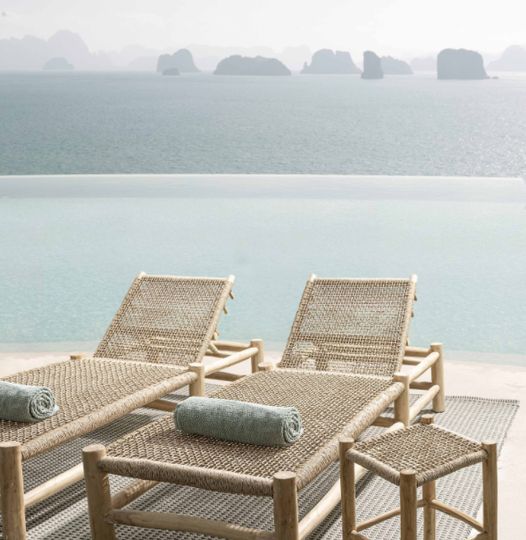 Enjoy the sun on these bamboo sunloungers » Outdoor Furniture