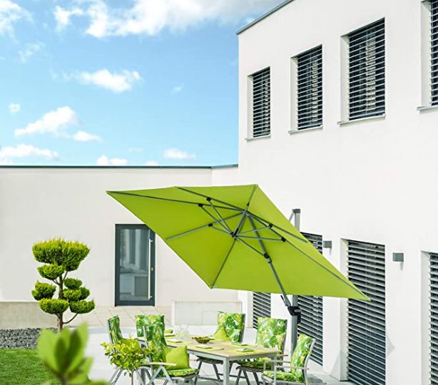 Doppler Active 360 x 260cm cantilever parasol Available colours: Ecru,