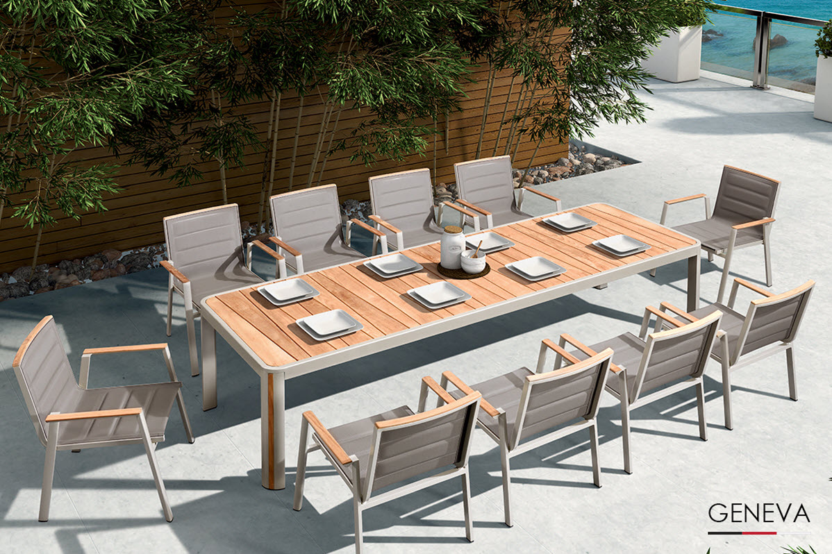 Geneva 10-seater Outdoor Dining Table Set