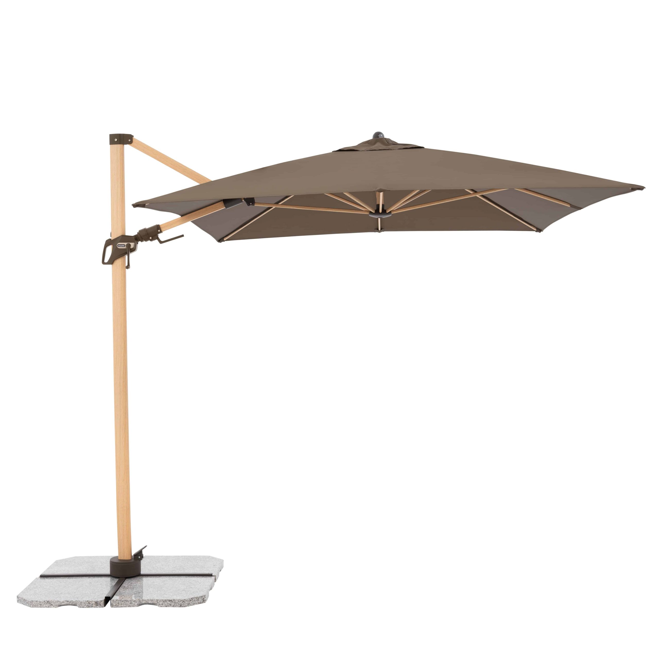 Doppler Wood-Look Cantilever Parasol